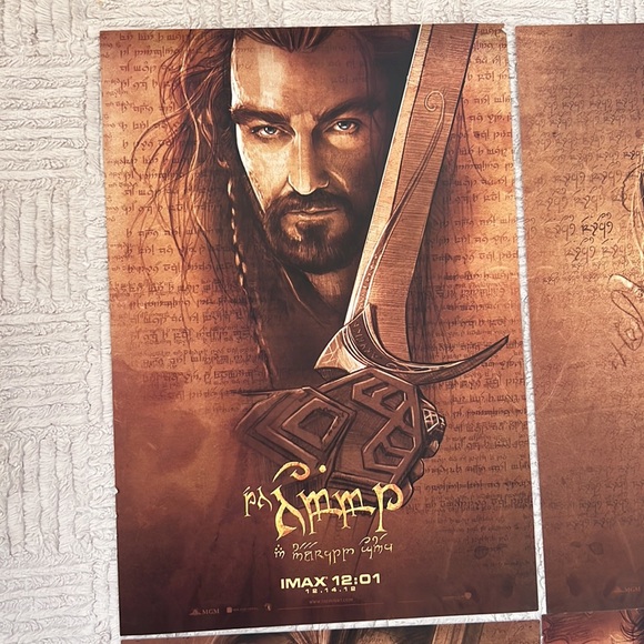 ORIGINAL IMAX PREMIER OF HOBBIT MOVIE POSTERS - Set of 4 Limited Edition - Picture 7 of 15
